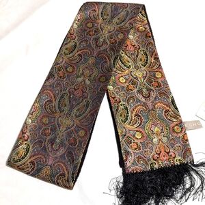 NWT Echo Multicolor Paisley Scarf with Fringe